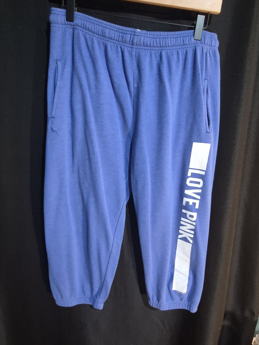 PINK Victoria's Secret Blue 'LOVE PINK' Girls' Jogger Sweatpants
